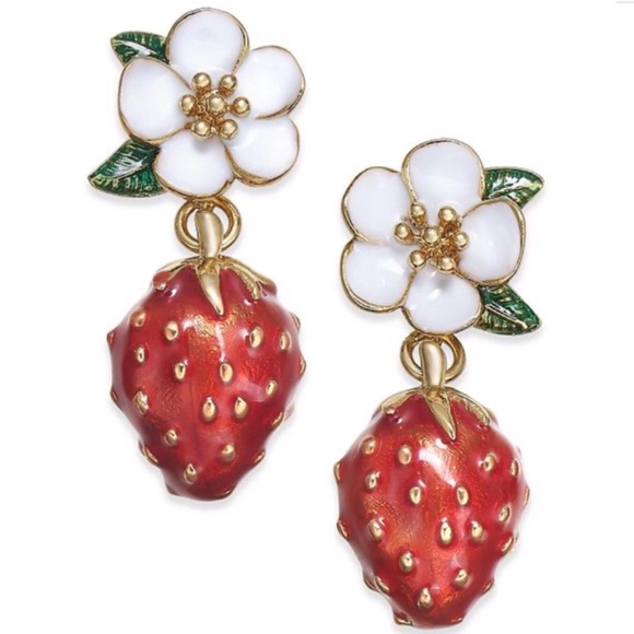 Kate Spade Perfect Picnic Strawberry Drop Earrings - Picture 1 of 7